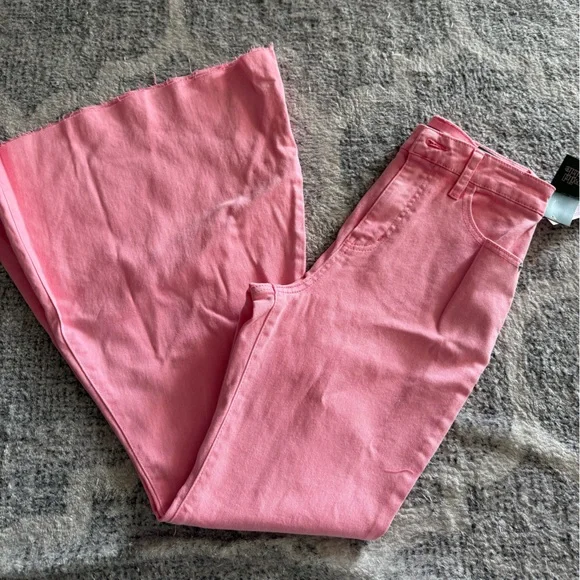 Pink Target Jean Target, Pink Stretch Denim Jeans, Adjustable